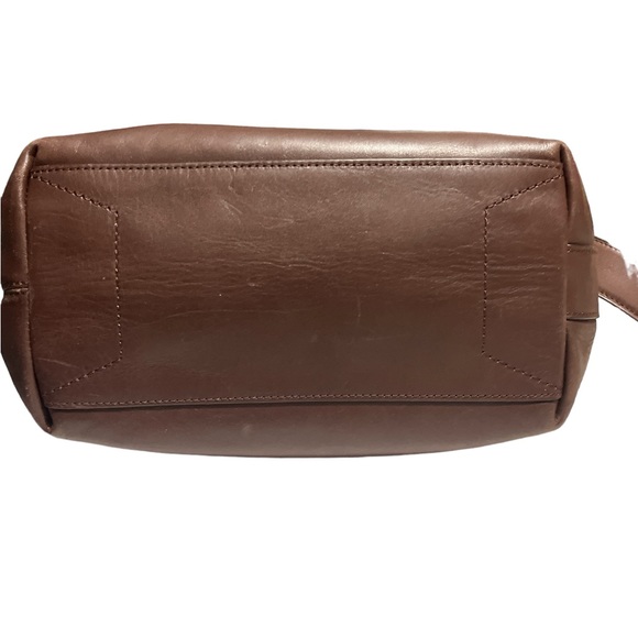 COACH Cream/Tan/Brown Leather Crossbody Bag Purse 👜 - Picture 6 of 10